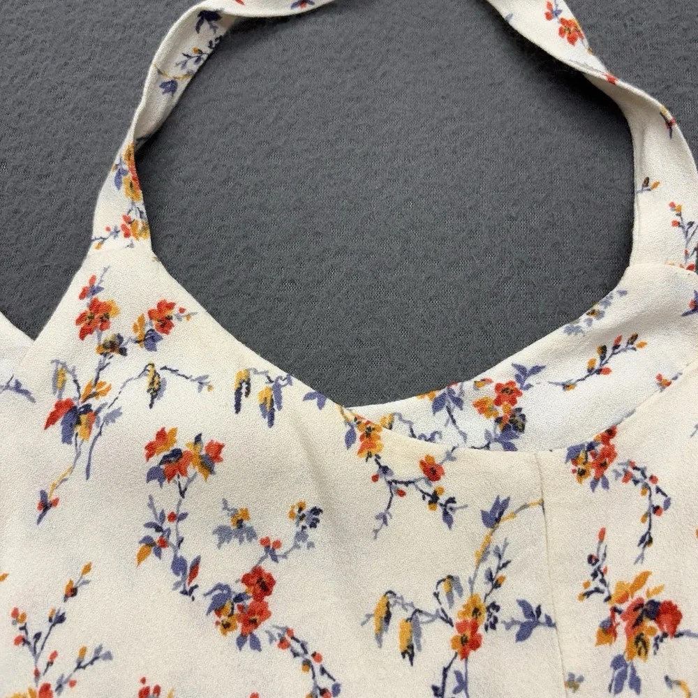 Reformation Pulglia Mini Dress Size 4 Off White Floral Feminine Dainty Romantic